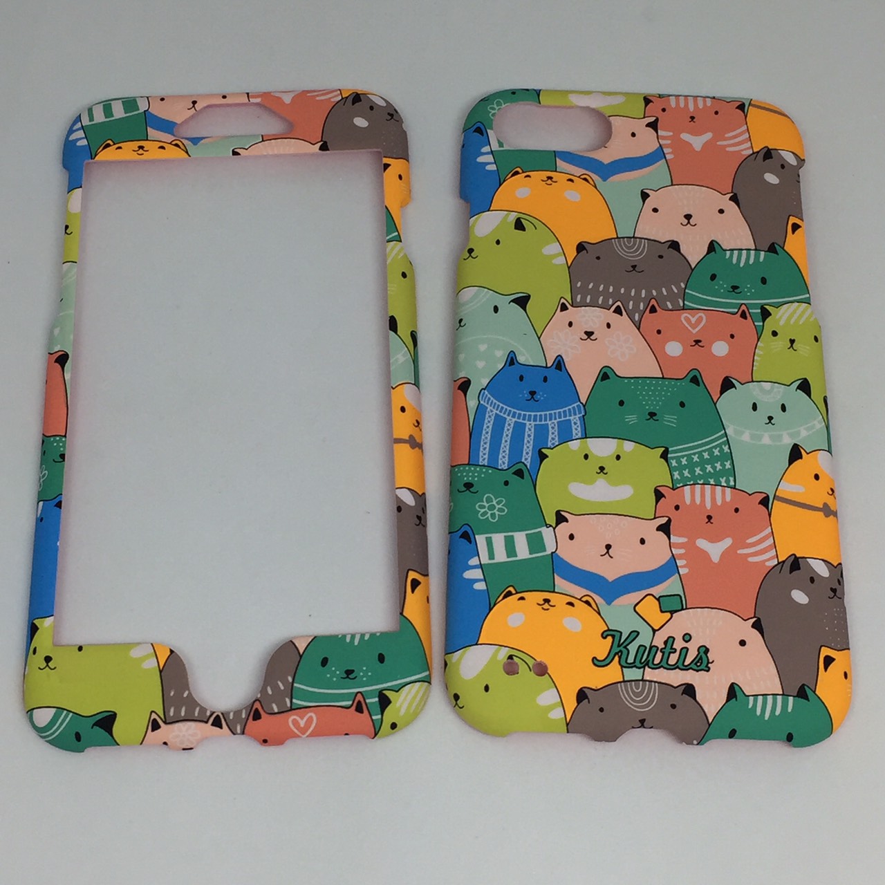 เคสคูทิส(Kutis)เคสไอโฟน7,8,SEปี2020(ลายแมวอ้วน)มาใหม่ เคสประกบหน้า-หลัง เคสเรืองแสง เคสลายวินเทจ ร้านSuperhero Klongthom