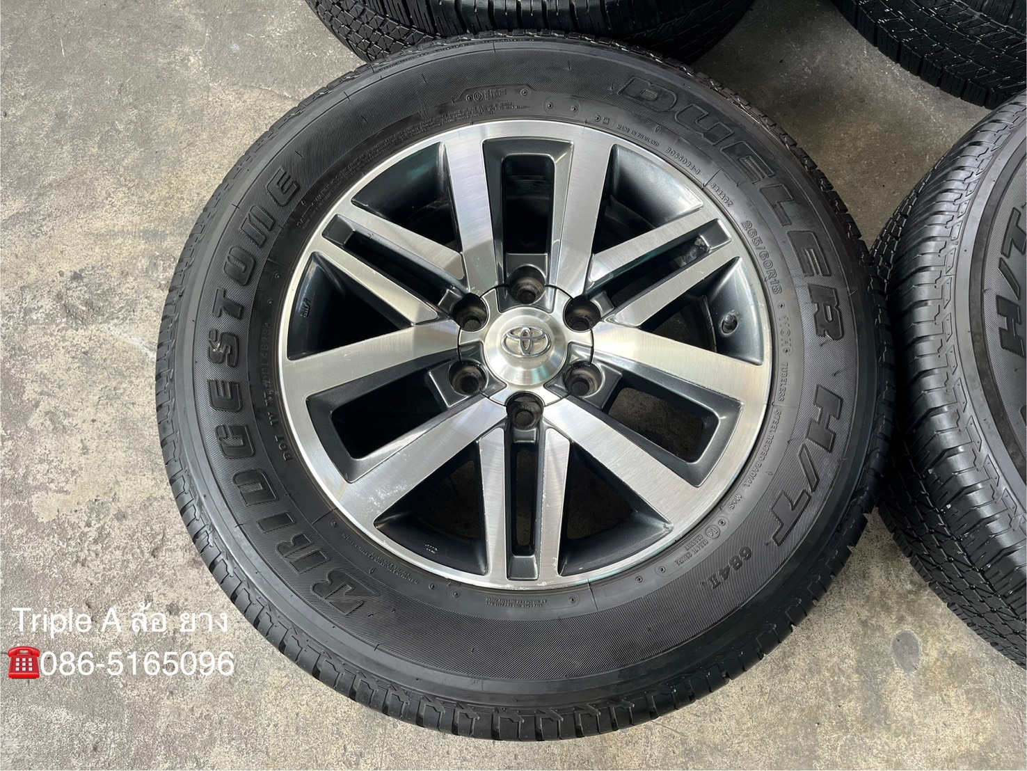 ✨ล้อแม็ก✨Toyota Fortuner ตัวท็อป ขอบ 18 พร้อมยาง 265-60-18 Bridgestone🌟ปลายปี 23🌟