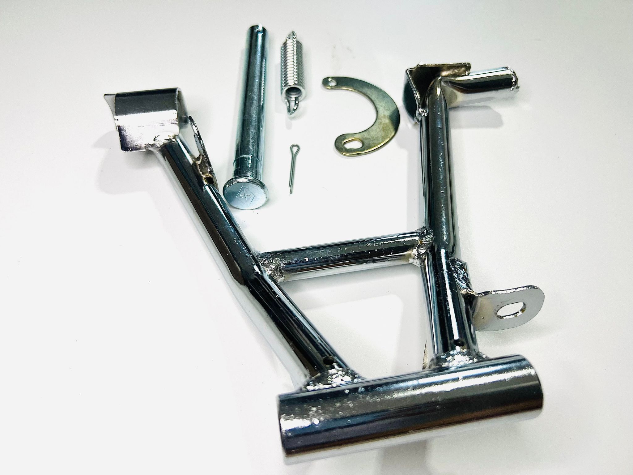 ขาตั้งคู่ซี70 เหล็กชุบ แกน+วงเดือน+สปริง L30-31+33