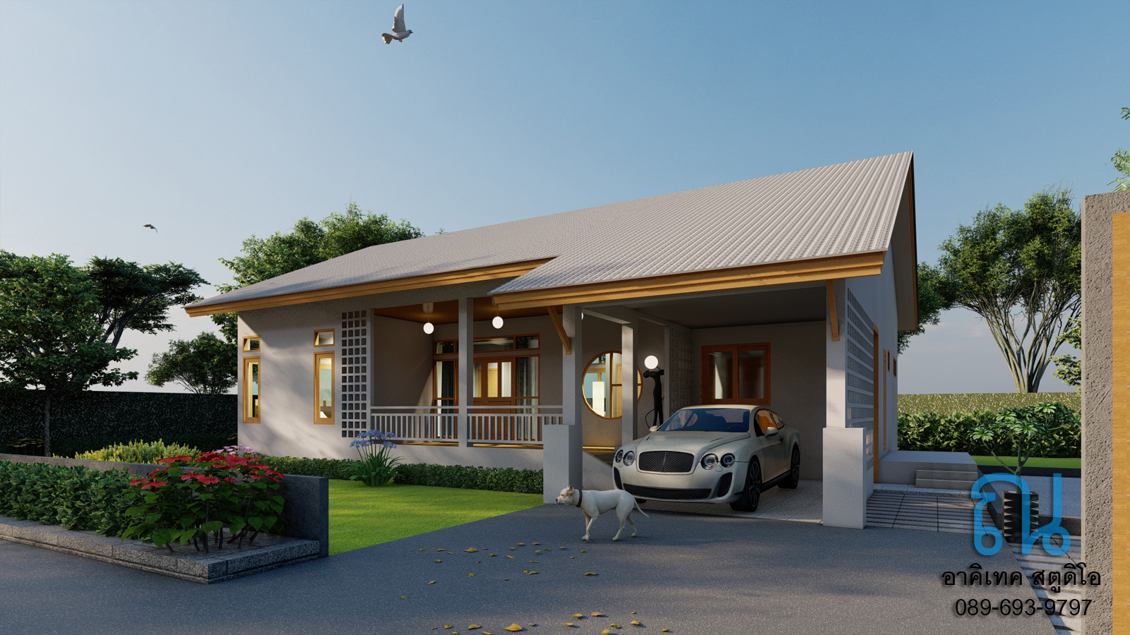 แบบบ้านชั้นเดียว สไตล์มูจิ (Muji Style) NA-119 ขนาด 150 ตร.ม. 3 ห้องนอน 4 ห้องน้ำ