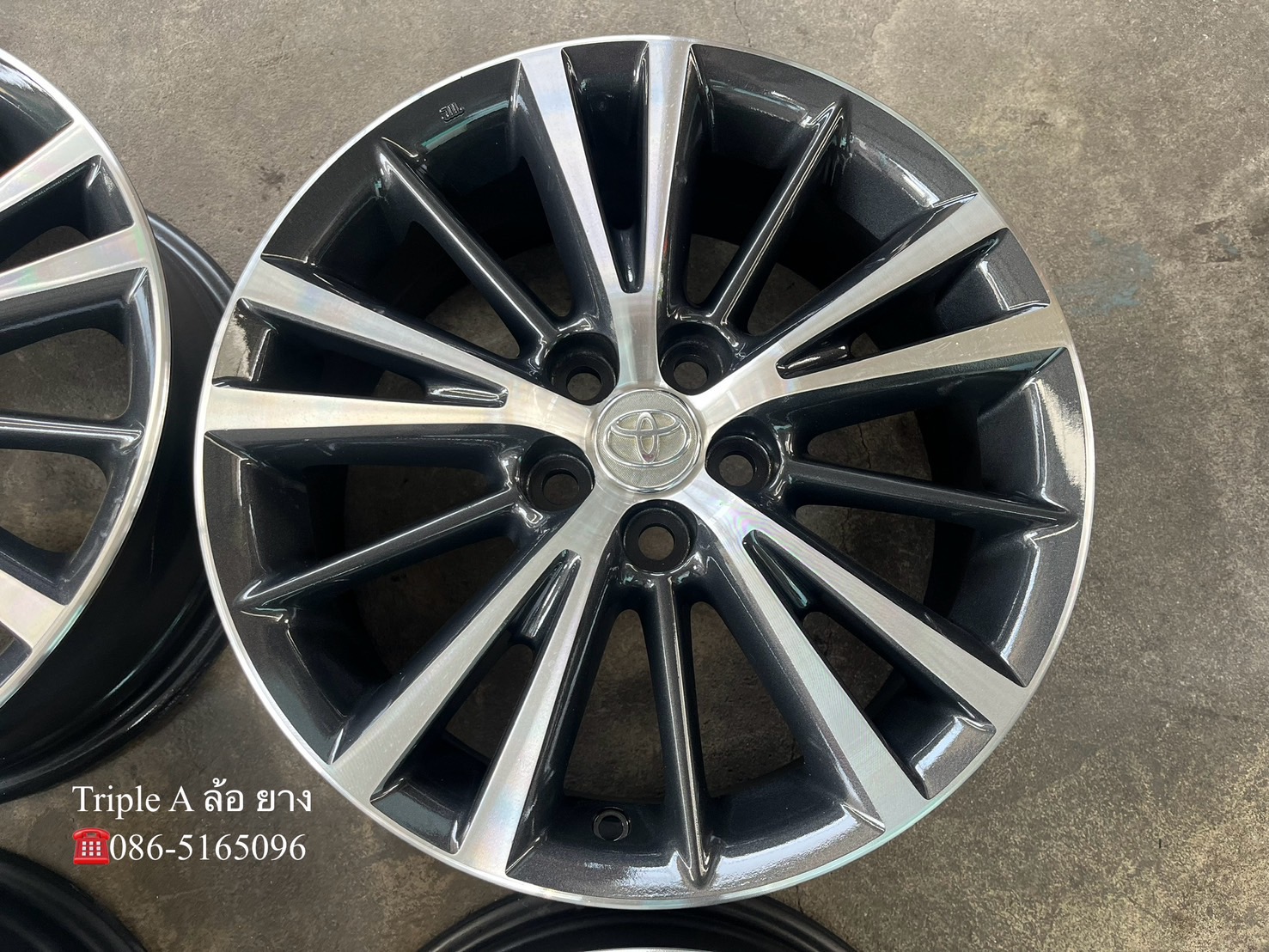 ✨ล้อแม็ก 5รู100✨Toyota Altis ขอบ 16 เทาหน้าเงา💖สวยกริ๊บ💖