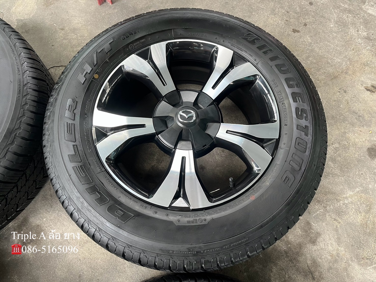 ✨ล้อแม็ก✨Mazda BT50 รุ่นใหม่ล่าสุด ขอบ 18 ดำหน้าเงา พร้อมยาง 265-60-18 Bridgestone ปี 21