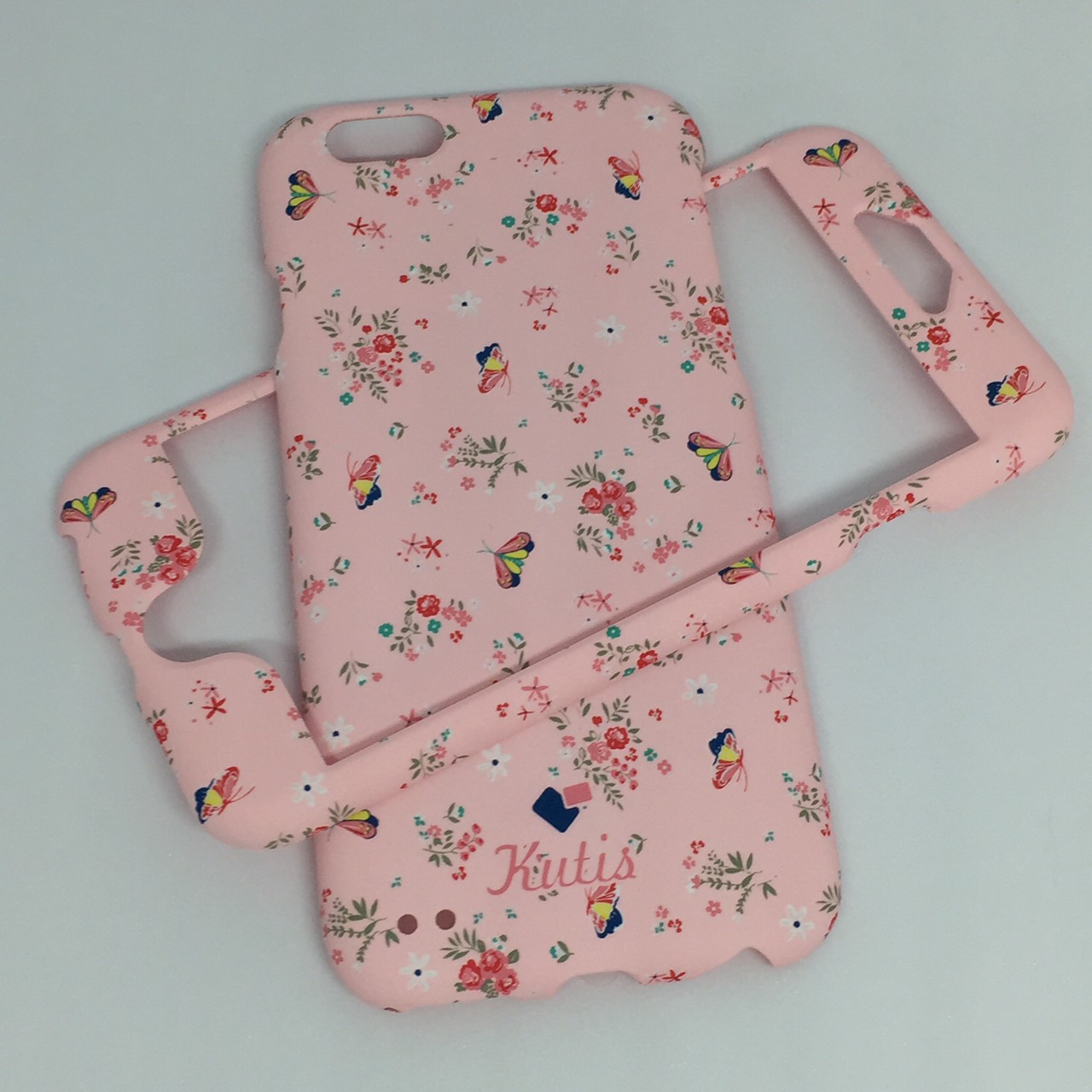 เคสคูทิส (Kutis) ไอโฟน6,6S(ลายดอกไม้พื้นหลังสีชมพู)