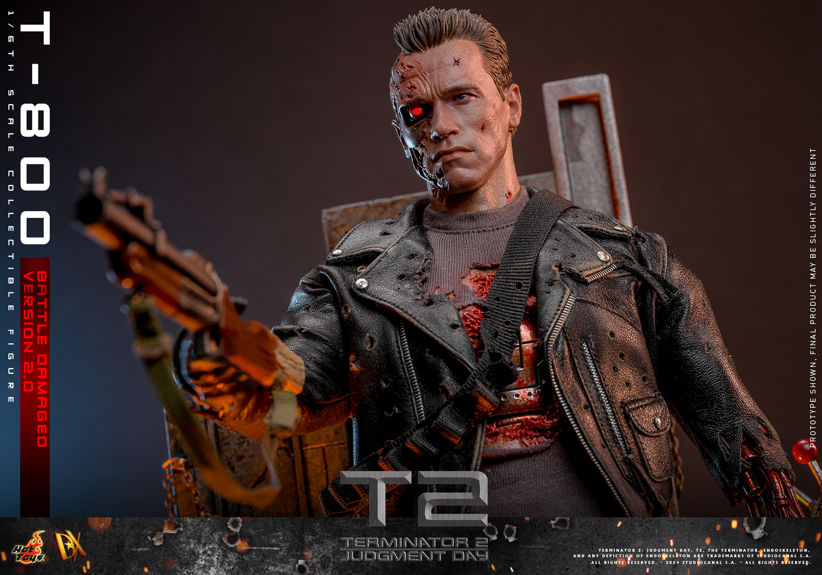 Hot Toys DX46 Terminator 2: Judgment Day - T-800 (Battle Damaged Version 2.0)