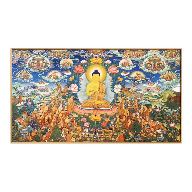 #ภาพวาดทังก้า(Thangka)ภาพวาดทิเบต ทังก้า มันดาลา พุทธศิลป์ชั้นสูง