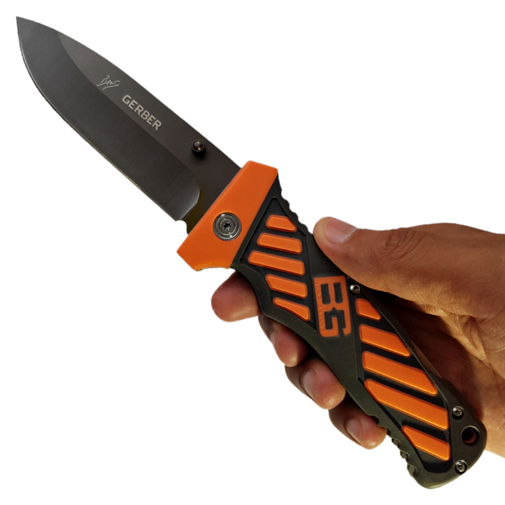 GERBER Folding Sheath Knife มีดพับขนาด 8.7 นิ้ว (22.2 ซม.) พร้อมปลอกเก็บมีดร้อยเข็มขัด
