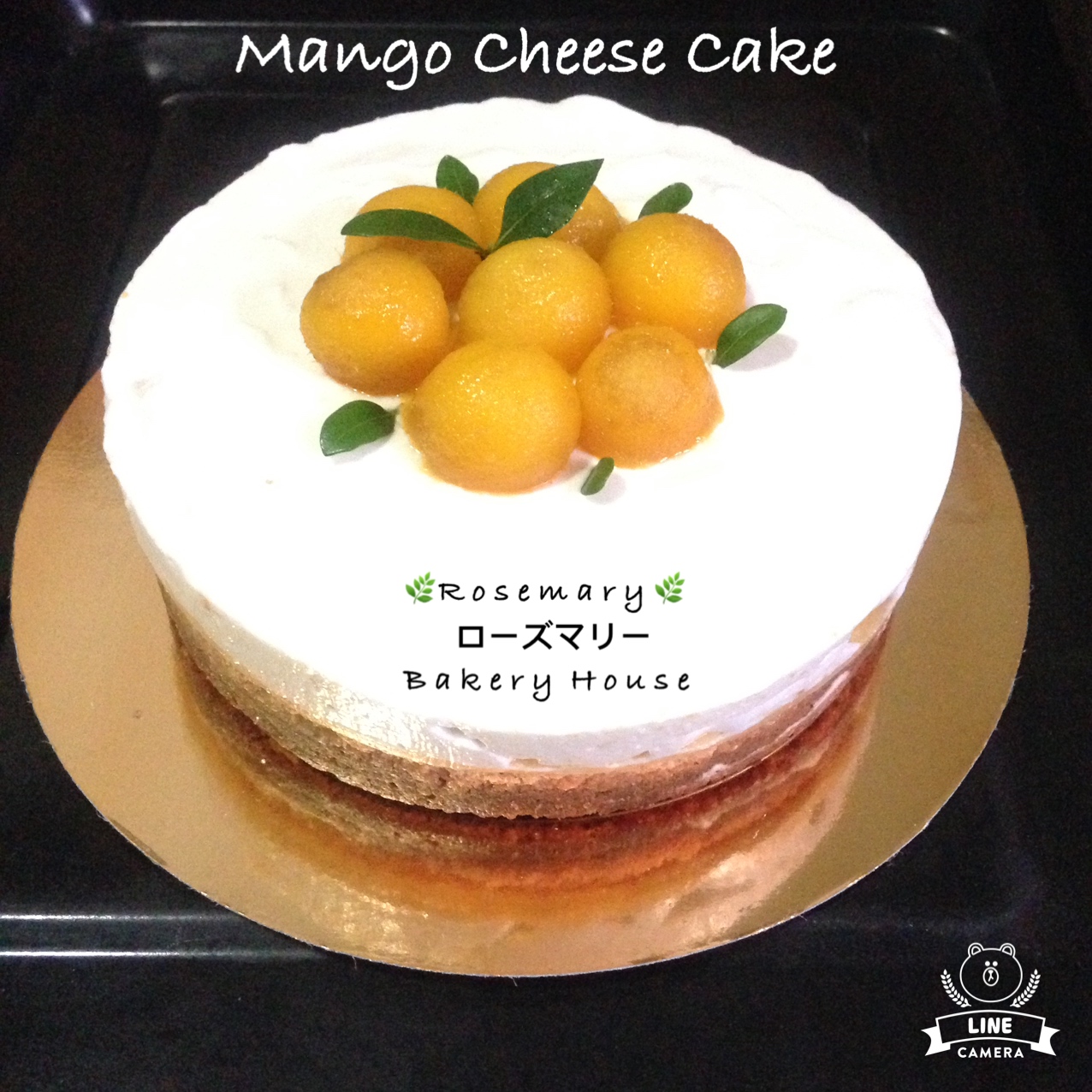 ชีสเค้กมะม่วง (ขนาด 3 ปอนด์) / Richy Mango Cheese Cake (3 Pound / 8'' x 8")