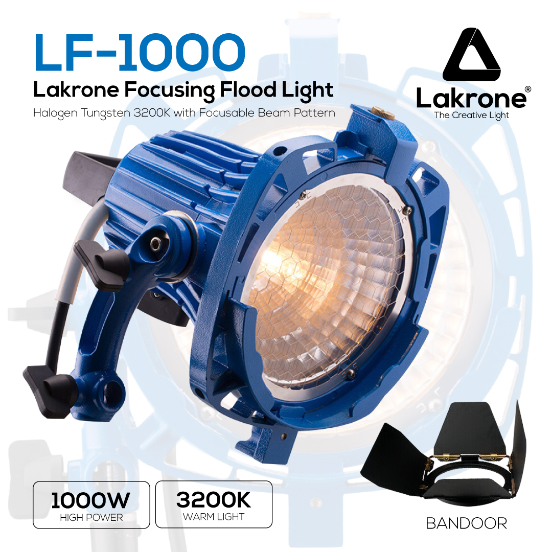 LF-1000 ไฟถ่ายหนังส่องสว่าง 1000 วัตต์ Lakrone Focusing Flood Light ปรับโฟกัส ปรับแสงได้