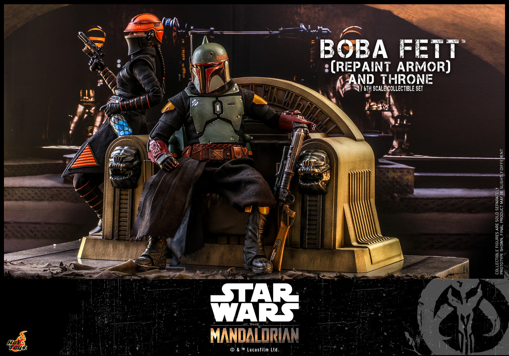 Hot Toys TMS056 1/6 Star Wars: The Mandalorian™ - Boba Fett (Repaint Armor) and Throne