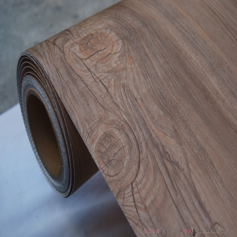 พีวีซีปูพื้น ลายไม้ Natural-Wood JP-009 หน้ากว้าง 100 ซม หนา 0.6 มม ยาวเมตรละ