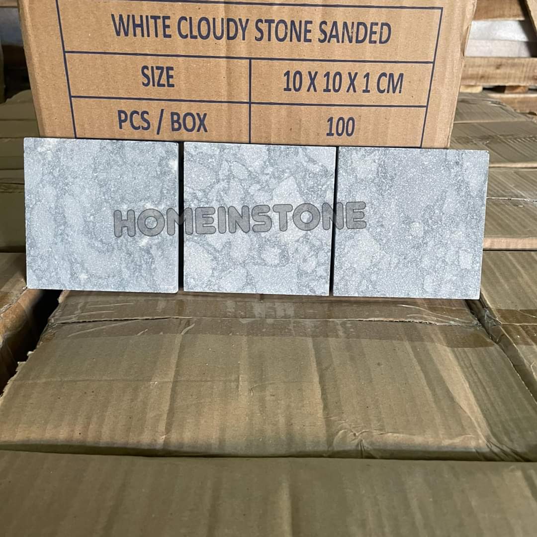 White Cloudy 10x10x1cm พร้อมส่ง