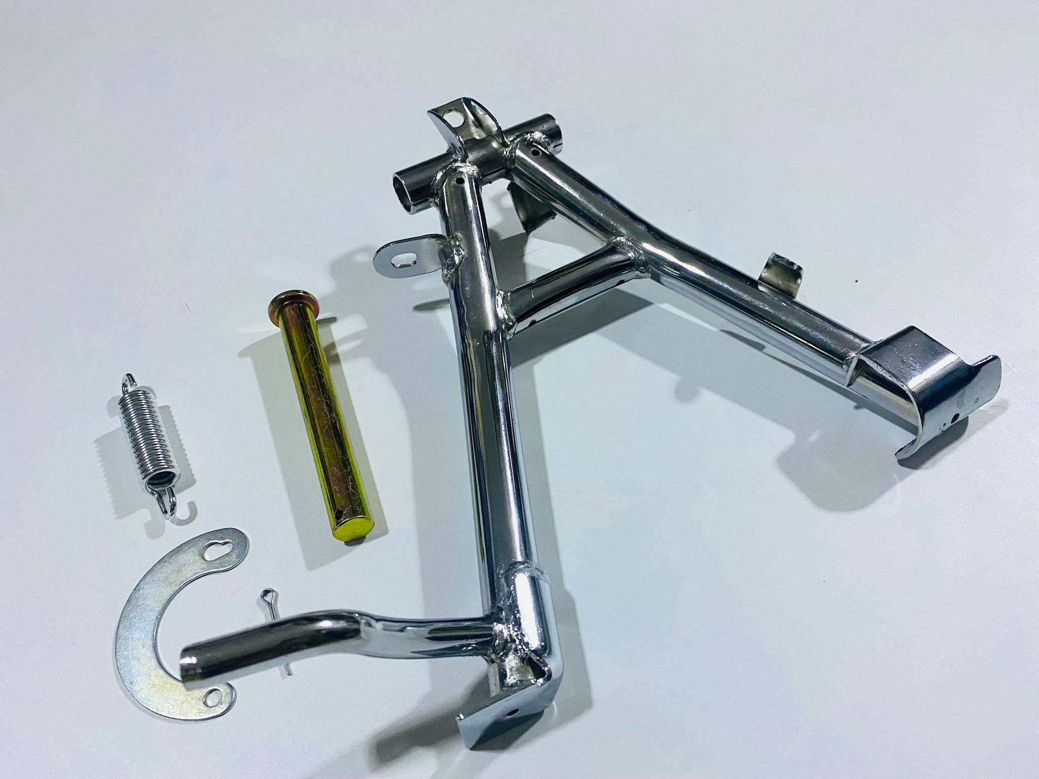 ขาตั้งคู่โนวา nova เหล็กชุบ แกน+วงเดือน+สปริง ครบชุด