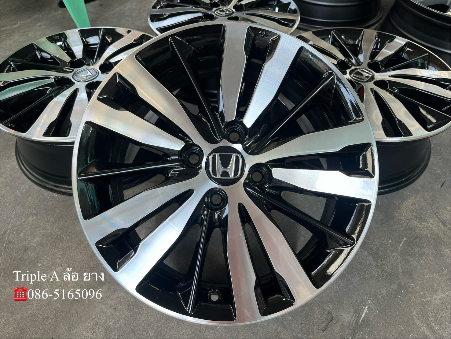 ✨ล้อแม็ก✨Honda Jazz GK ตัวท็อป ขอบ 16 ดำหน้าเงา💖สวยกริ๊บ💖