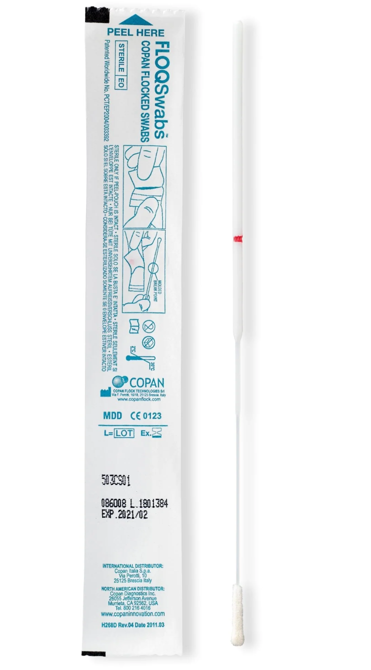 FLOQSwabs® ก้านสวอป Flexible Minitip Flocked Swab with 100mm Breakpoint, Copan,USA