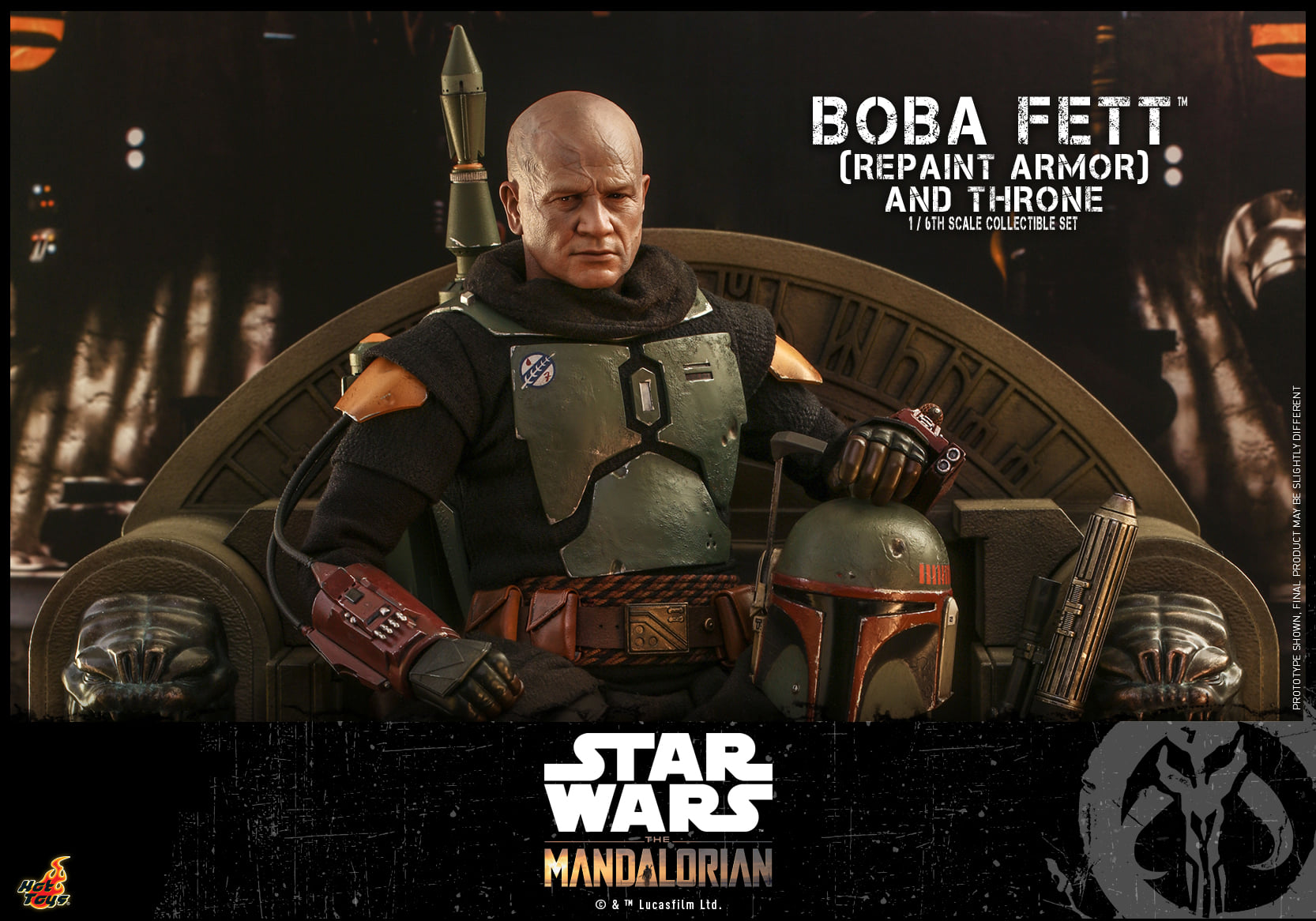 Hot Toys TMS056 1/6 Star Wars: The Mandalorian™ - Boba Fett (Repaint Armor) and Throne