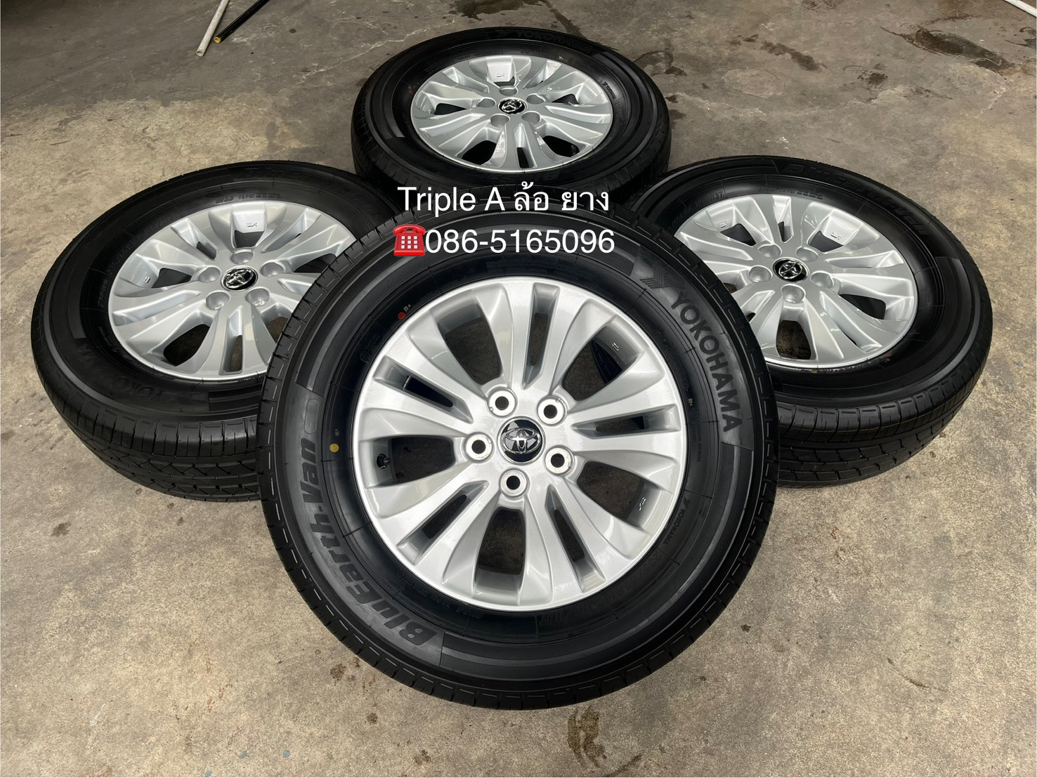 ✨ล้อแม็กป้ายแดง 5รู114✨Toyota Revo ขอบ 16 พร้อมยางป้ายแดง 235-65-16 Yokohama💥ปี 25💥