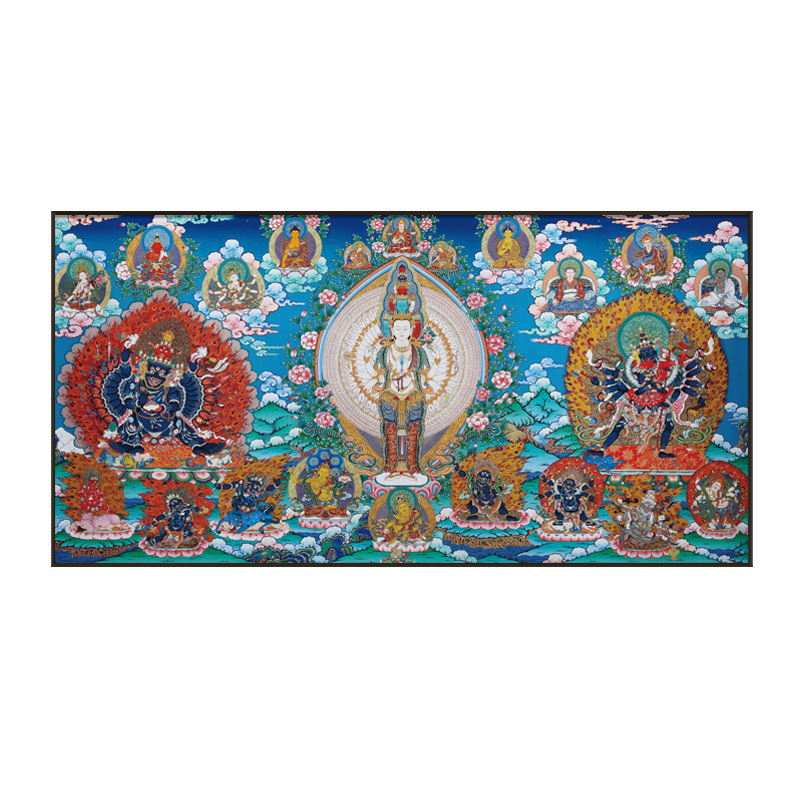 #ภาพวาดทังก้า(Thangka)ภาพวาดทิเบต ทังก้า มันดาลา พุทธศิลป์ชั้นสูง