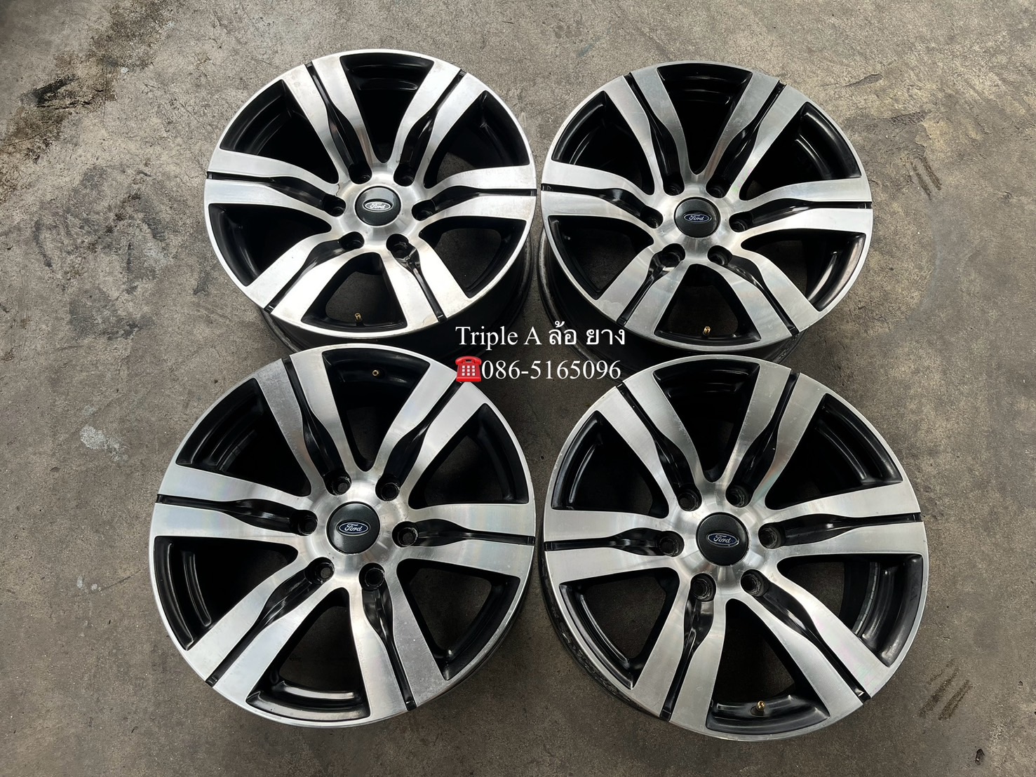 ✨ล้อแม็ก✨Ford Everest ขอบ 18 สีดำหน้าเงา