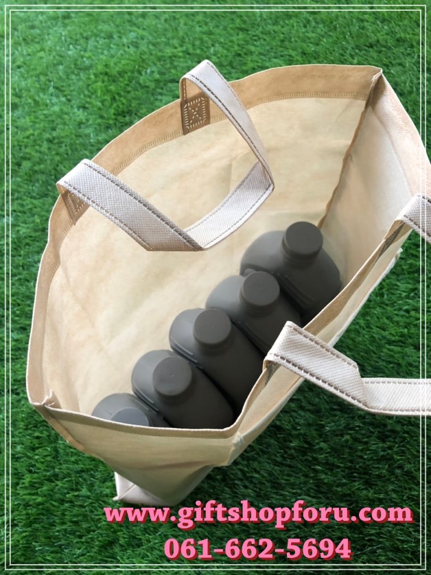 กระเป๋าผ้าสปันบอนด์ ไซด์ 48*40เซ็น ผ้าหนาหูหิ้วทน