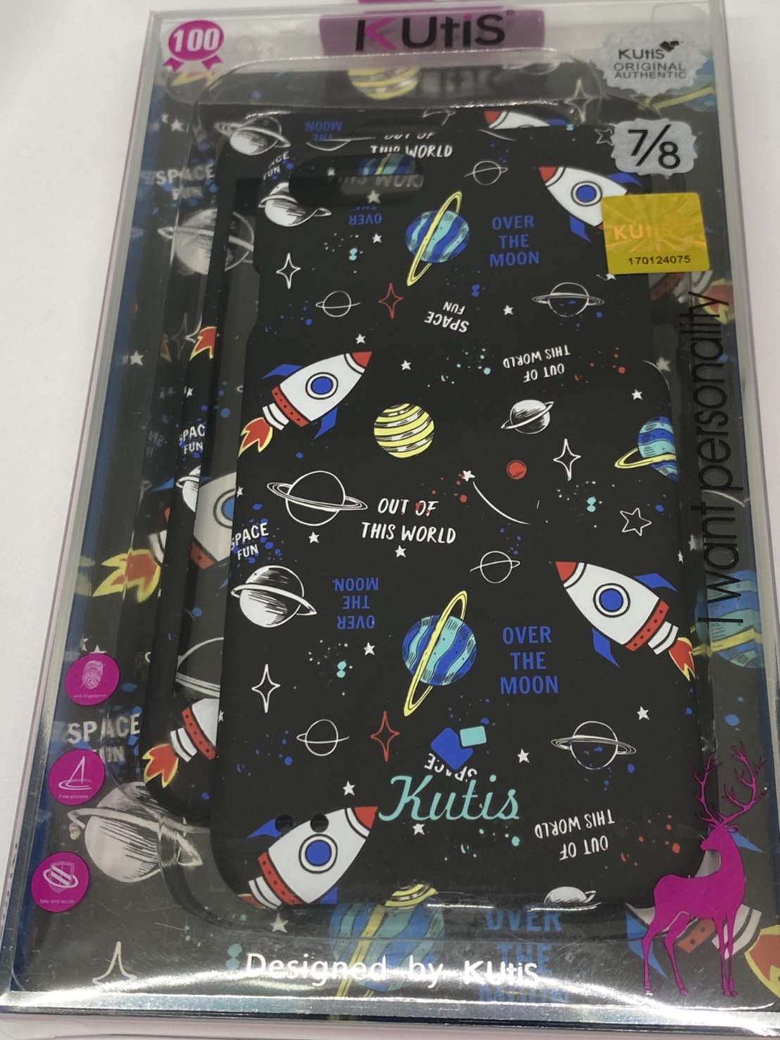 เคสคูทิส(Kutis)เคสไอโฟน7,8(ลายจรวดอวกาศ)มาใหม่ เคสประกบหน้า-หลัง เคสเรืองแสง เคสลายวินเทจ ร้านSuperhero Klongthom