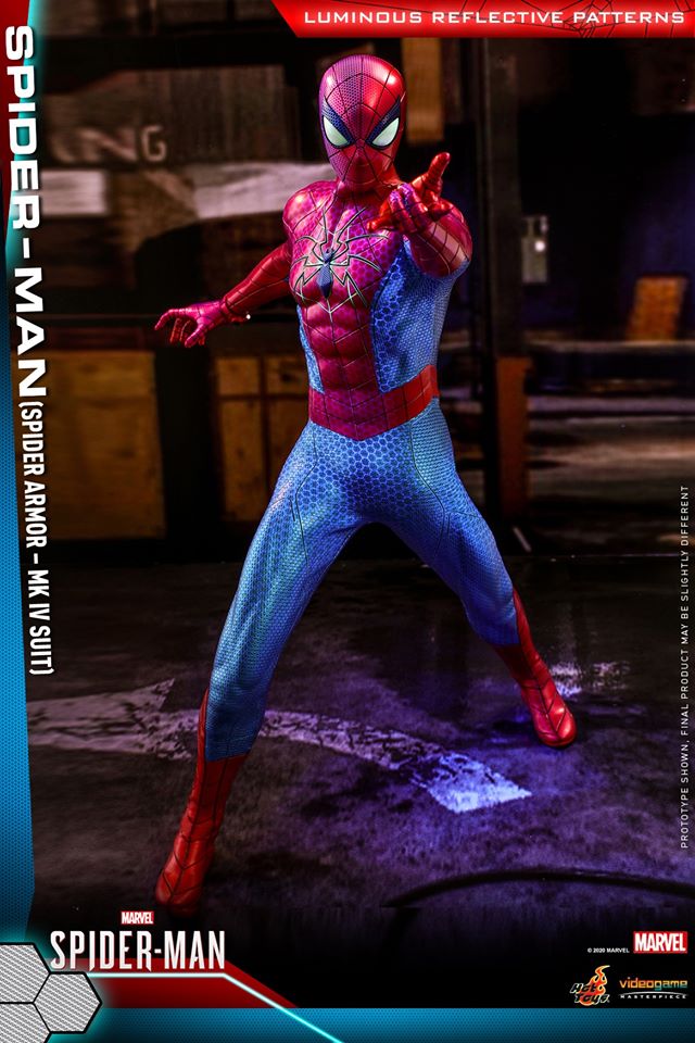 Hot Toys VGM43 Marvel's Spider-Man 16 Spider-Man (Spider Armor - MK IV Suit)