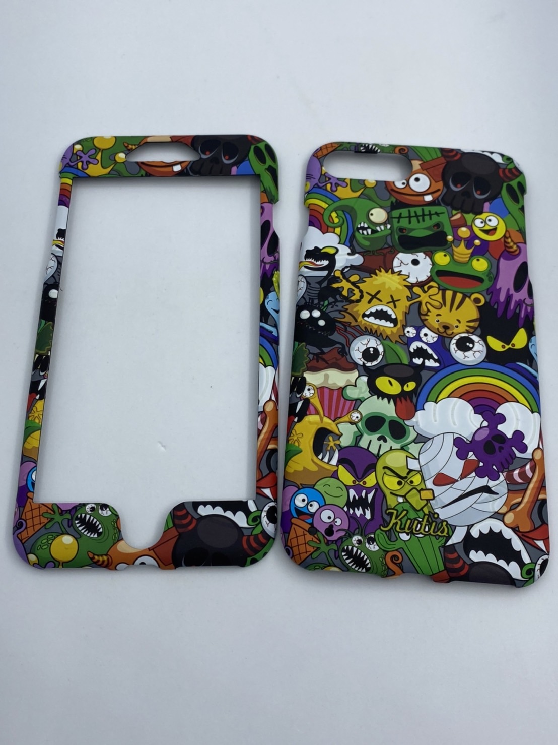 เคสคูทิส(Kutis)เคสไอโฟน7พลัส,8พลัส(ลายรวมมอนส์เตอร์)มาใหม่ เคสประกบหน้า-หลัง เคสเรืองแสง เคสลายวินเทจ ร้านSuperhero Klongthom