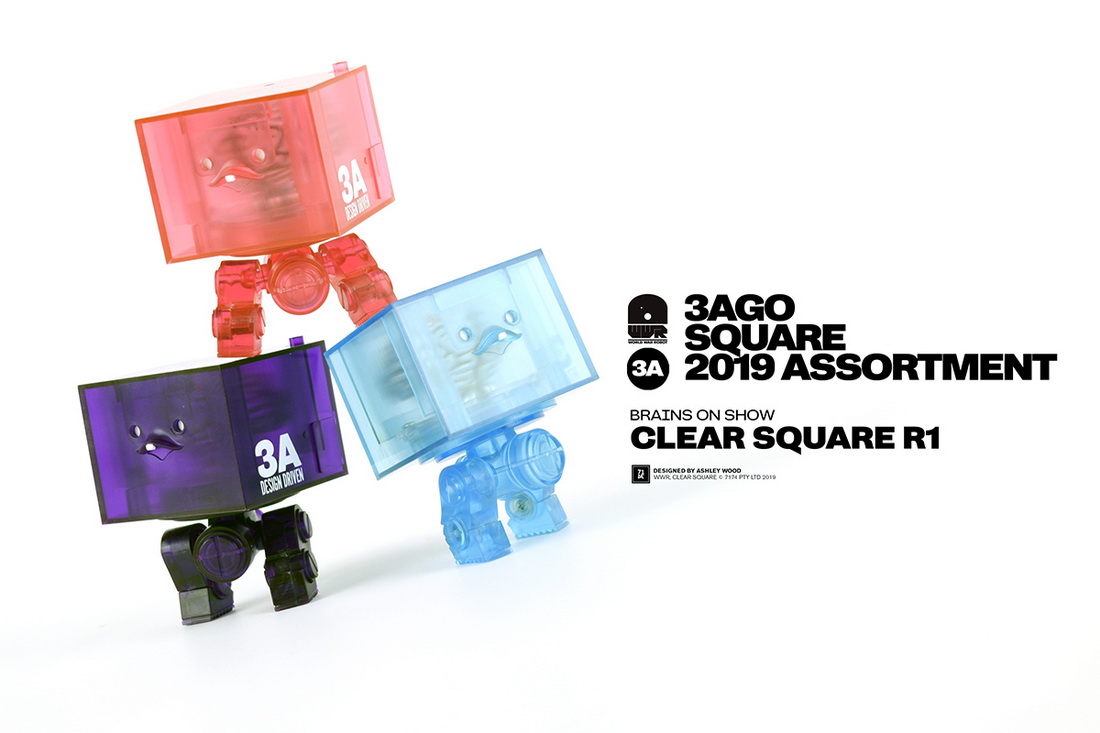 3A THREEA 3A17087 3AGO SQUARE 2019 ASSORTMENT - CLEAR SQUARE R1