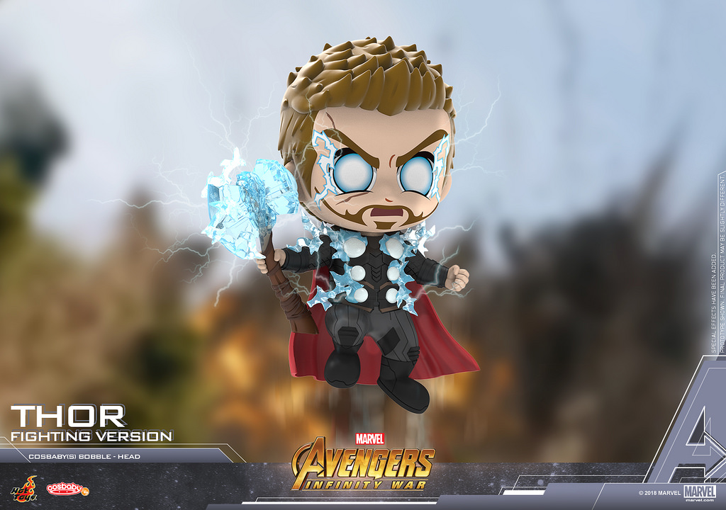 HOT TOYS COSB502 AVENGERS INFINITY WAR THOR FIGHTING VERSION COSBABY (S) BOBBLE-HEAD COLLECTIBLE