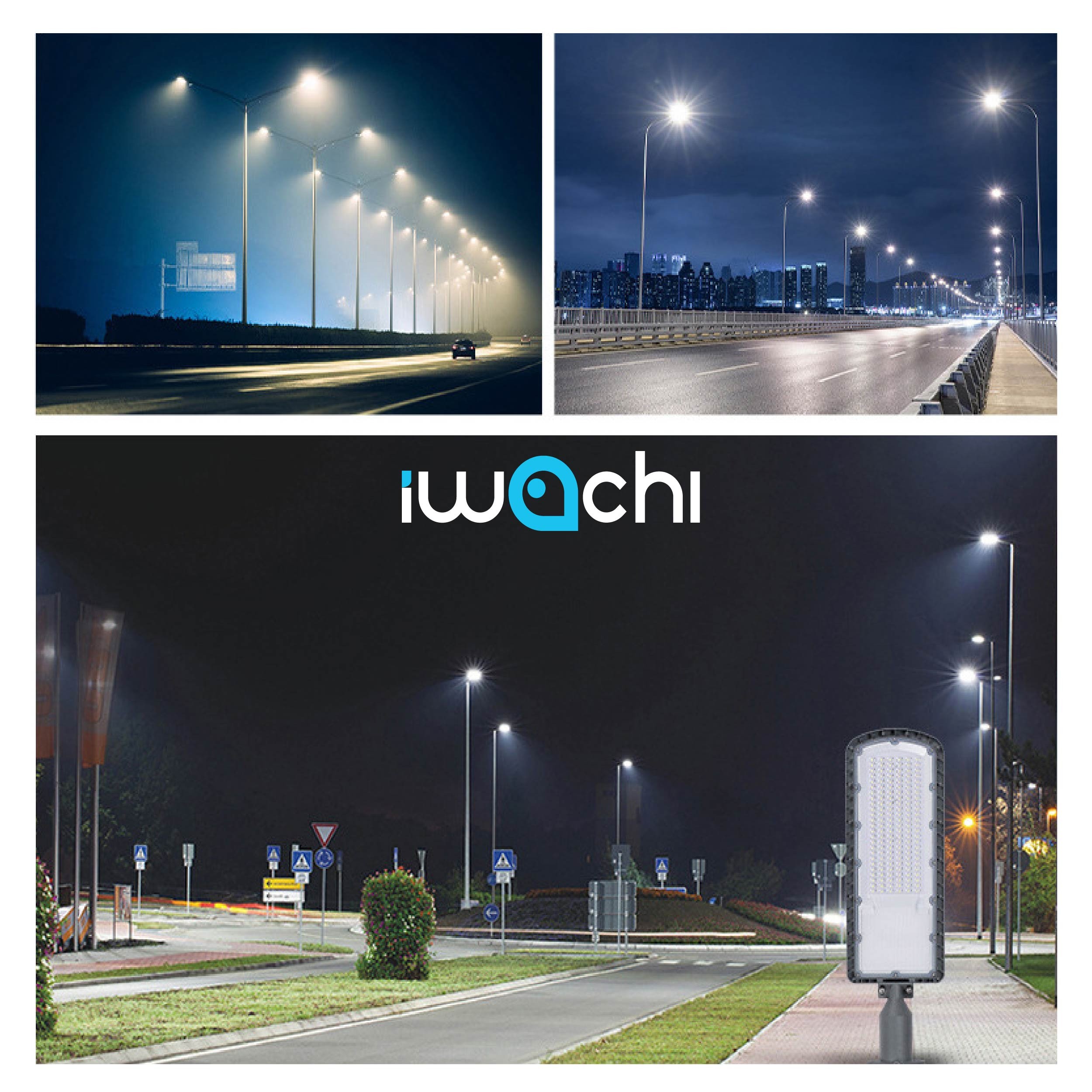 โคมไฟถนน (รุ่นบาง) LED 50w IP66 ปรับงอได้ 45 องศา แสงขาว