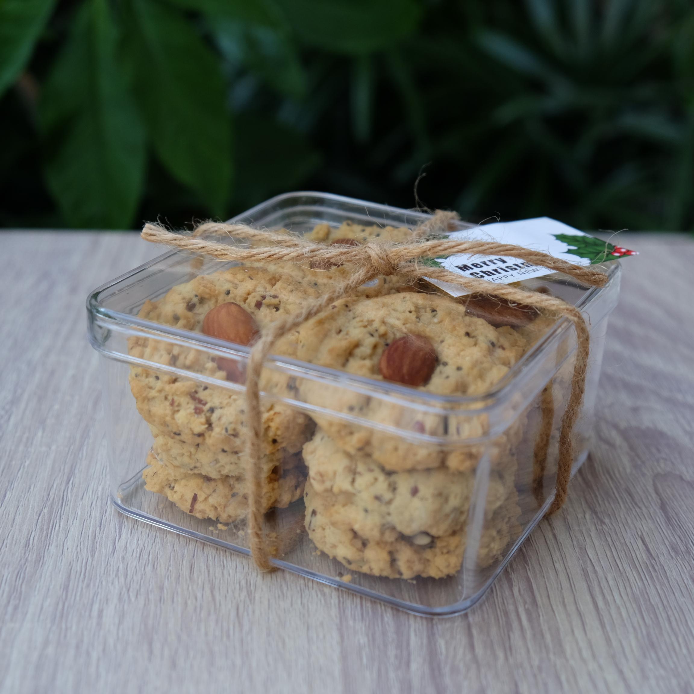🍪 🌾🌰ALMOND OATMEAL COOKIES 🎅 🎄คุ้กกี้อัลมอนด์ข้าวโอ๊ต - CKH บรรจุกล่องใส #ของขวัญปีใหม่ #คุ้กกี้เพื่อสุขภาพ #แคลรอรี่ต่ำ