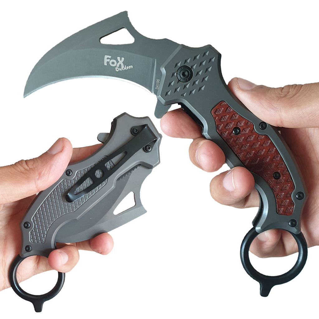 มีดพับ มีดคารัมบิต มีดพก Fox Outdoor Karambit Knife DA106