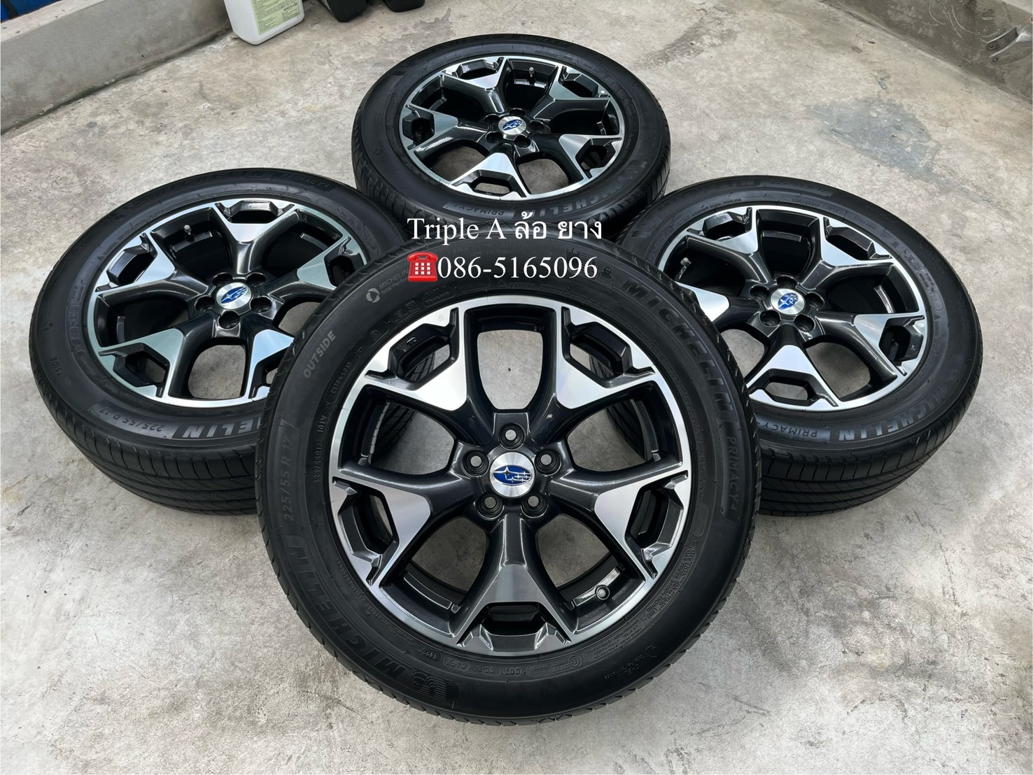 ✨ล้อแม็ก✨5รู100✨Subaru XV ขอบ 17 พร้อมยาง 225-55-17 Michelin💥ปี 22💥สวยกริ๊บ💖