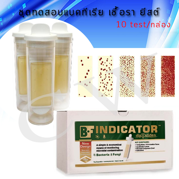 ชุดทดสอบเชื้อแบคทีเรีย เชื้อรา(10ชุด/กล่อง) Bacteria and Fungi Test kit-B-F INDICATOR