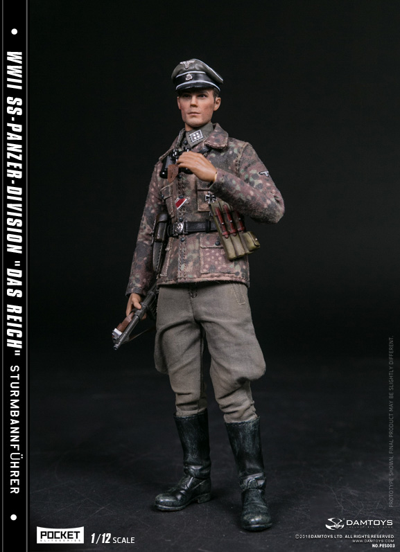 DAMTOYS PES003 1/12 POCKET ELITE SERIES - WWII SS-Panzer-Division "Das Reich" Sturmbannführer