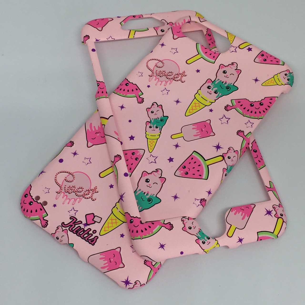 เคสคูทิสKutisไอโฟน7พลัส,8พลัส(ลายไอติมแตงโมSweet)มาใหม่ เคสประกบหน้า-หลัง เคสเรืองแสง เคสลายวินเทจ ร้านSuperhero Klongthom