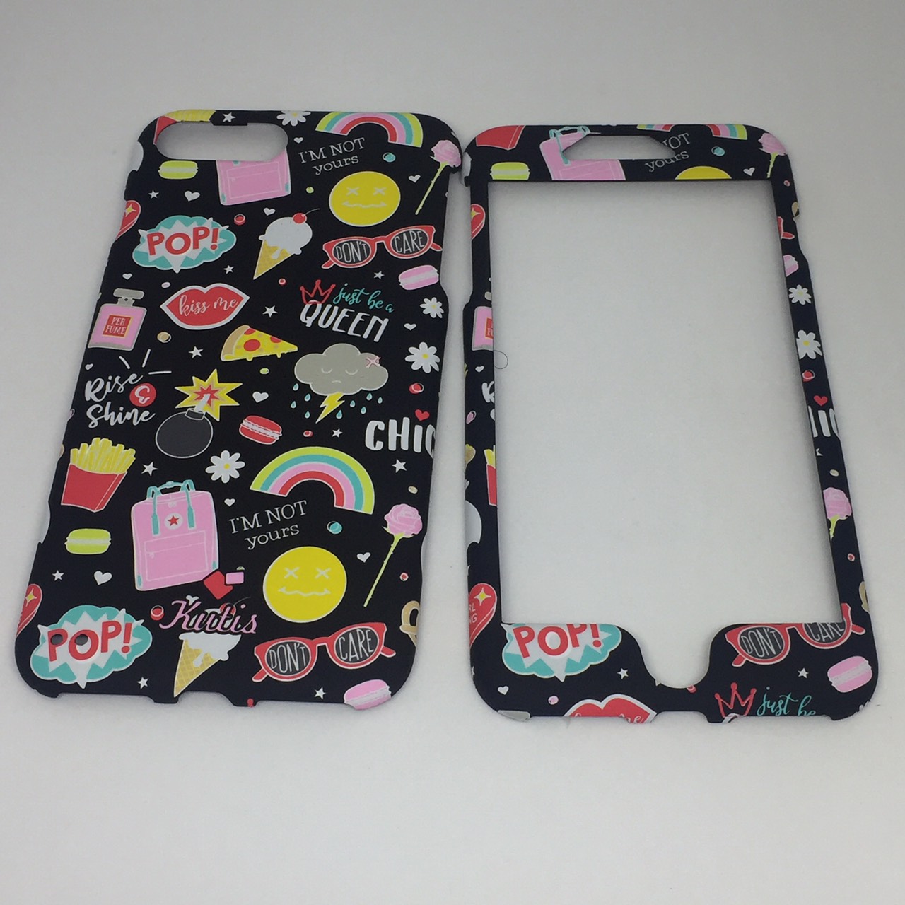 เคสคูทิส(Kutis)เคสไอโฟน7พลัส,8พลัส(ลายสายรุ้งPoP)มาใหม่ เคสประกบหน้า-หลัง เคสเรืองแสง เคสลายวินเทจ ร้านSuperhero Klongthom