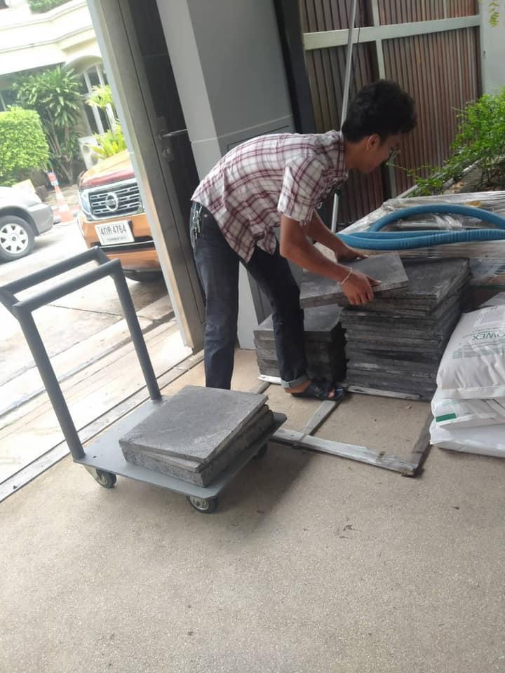 หิน Black Lava สีดำ นำเข้าจากประเทศอินโดนีเซีย