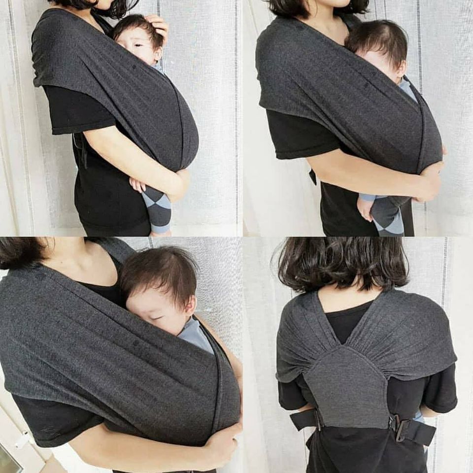 CHERINETTE (เชอร์ริเนท) Dort Dort Sling ผ้าอุ้มสำเร็จรูป Freesize มีเข็มขัดปรับขยายช่วงเอวได้ถึง 45 นิ้ว รองรับน้ำหนักได้ถึง 16 kg. (MADE IN KOREA)