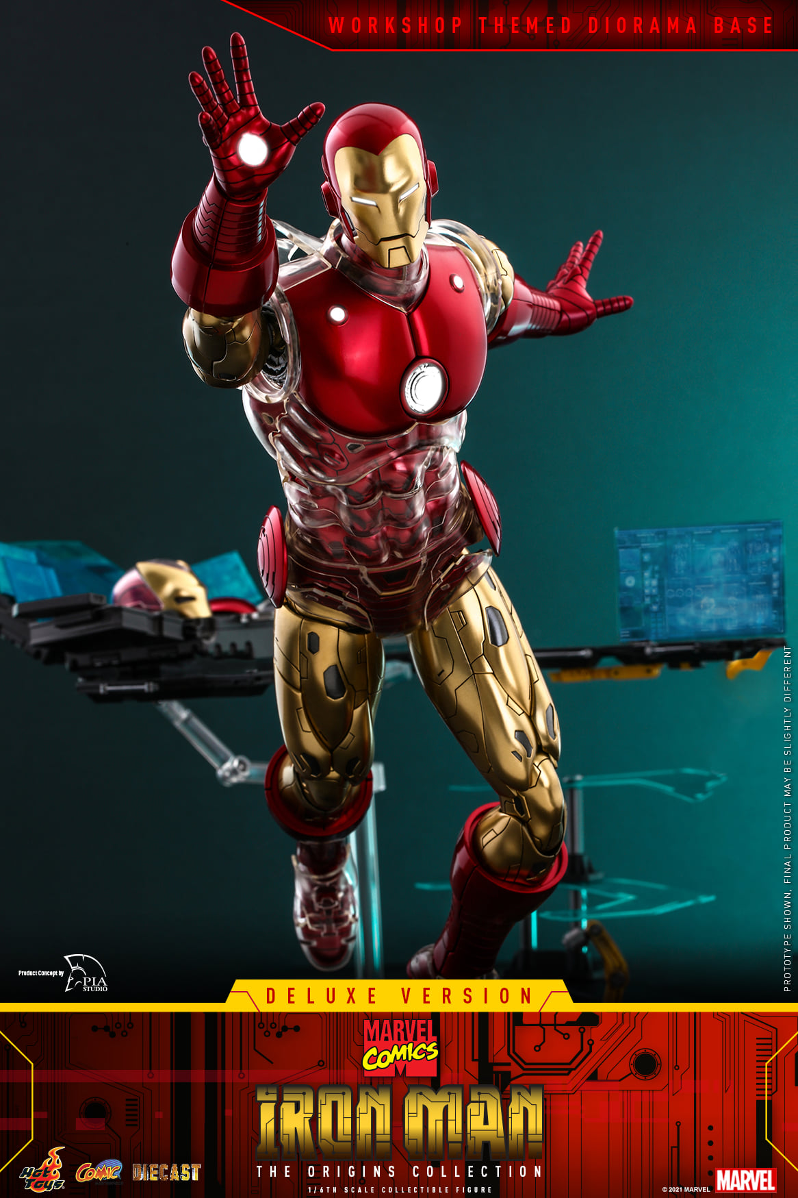 Hot Toys CMS08D38 1/6 Marvel Comics - Iron Man (Deluxe Version) [The Origins Collection]