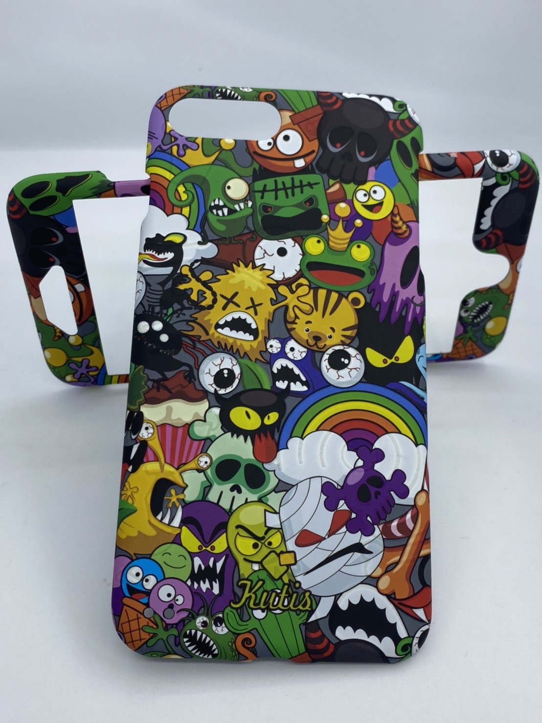 เคสคูทิส(Kutis)เคสไอโฟน7พลัส,8พลัส(ลายรวมมอนส์เตอร์)มาใหม่ เคสประกบหน้า-หลัง เคสเรืองแสง เคสลายวินเทจ ร้านSuperhero Klongthom