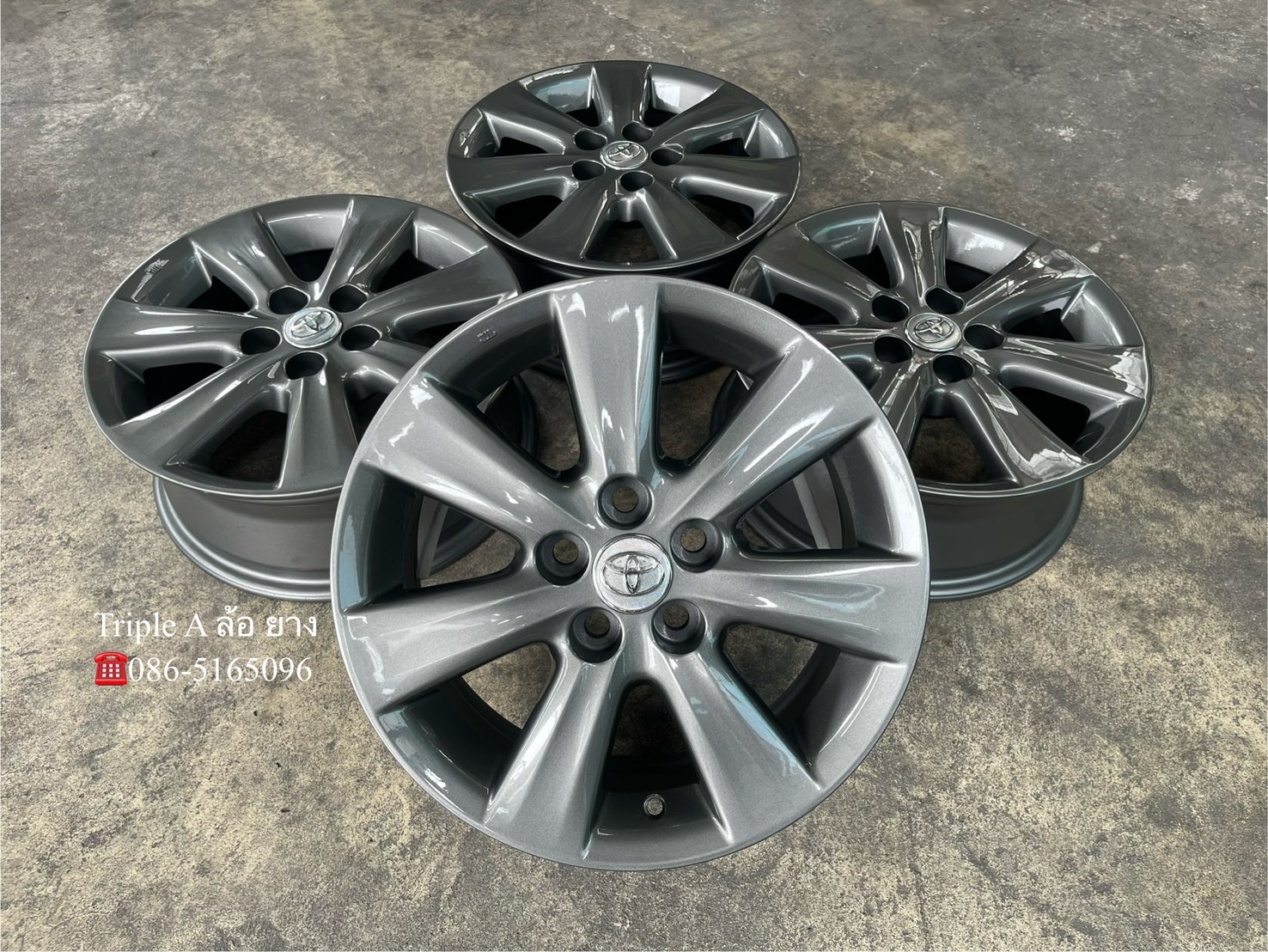 ✨ล้อแม็ก✨5รู100✨Toyota Altis ขอบ 15 สีเทา💖สวยกริ๊บ💖