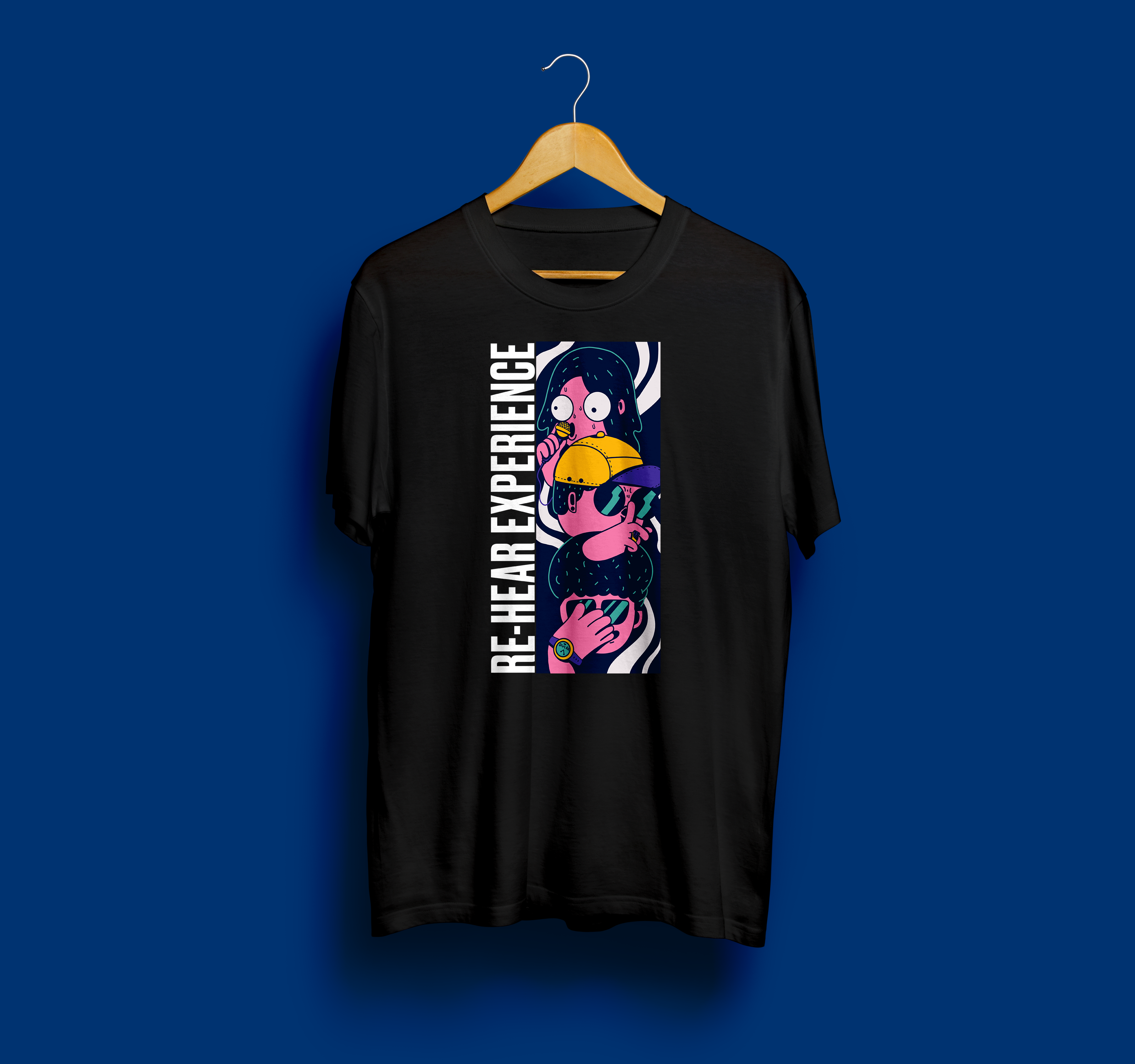 T-Shirt : RE-HEAR EXPERIENCE สีดำ