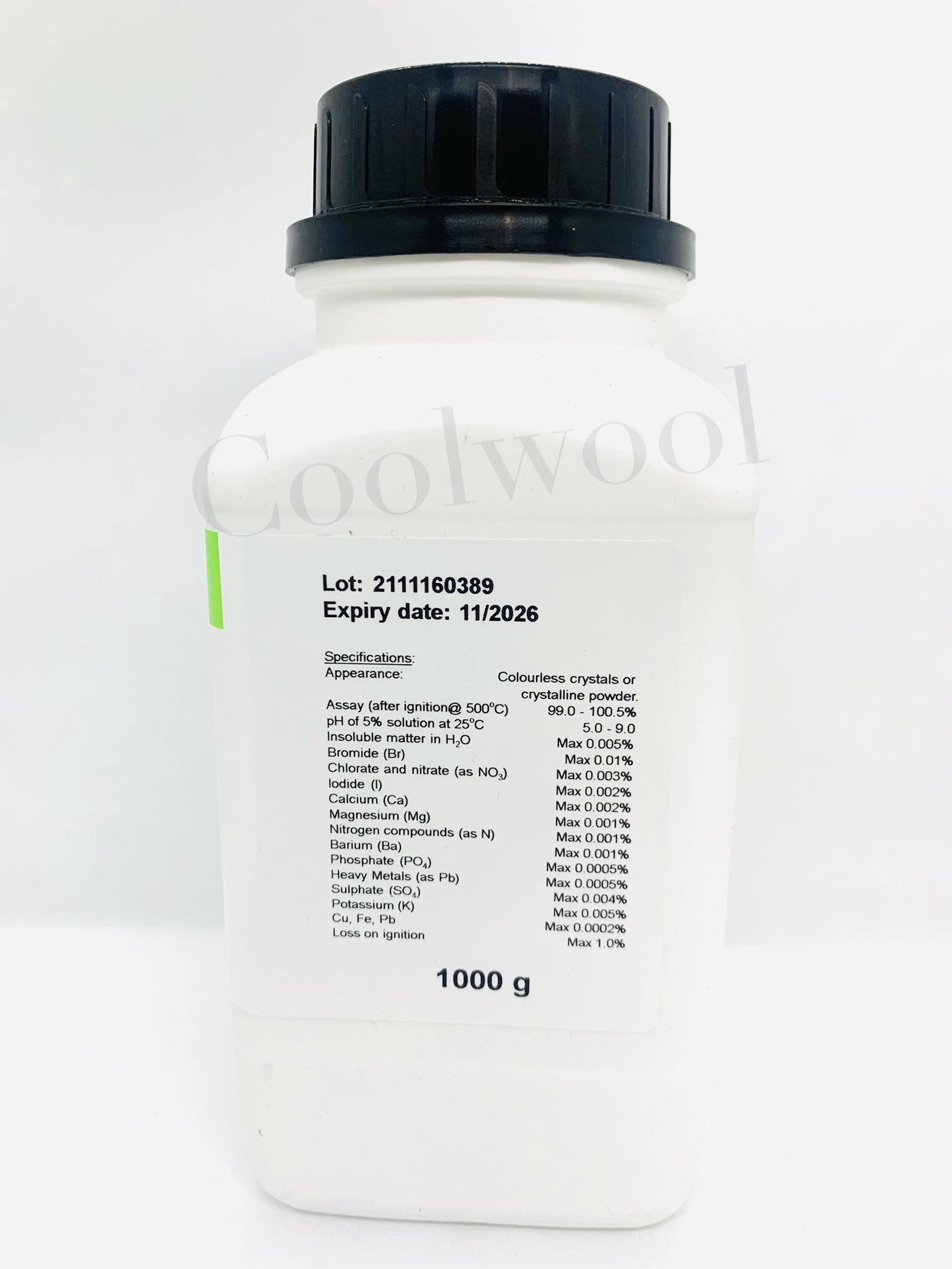 KemAus-Sodium chloride 99.9 % AR. grade(1กิโลกรัม/ขวด)