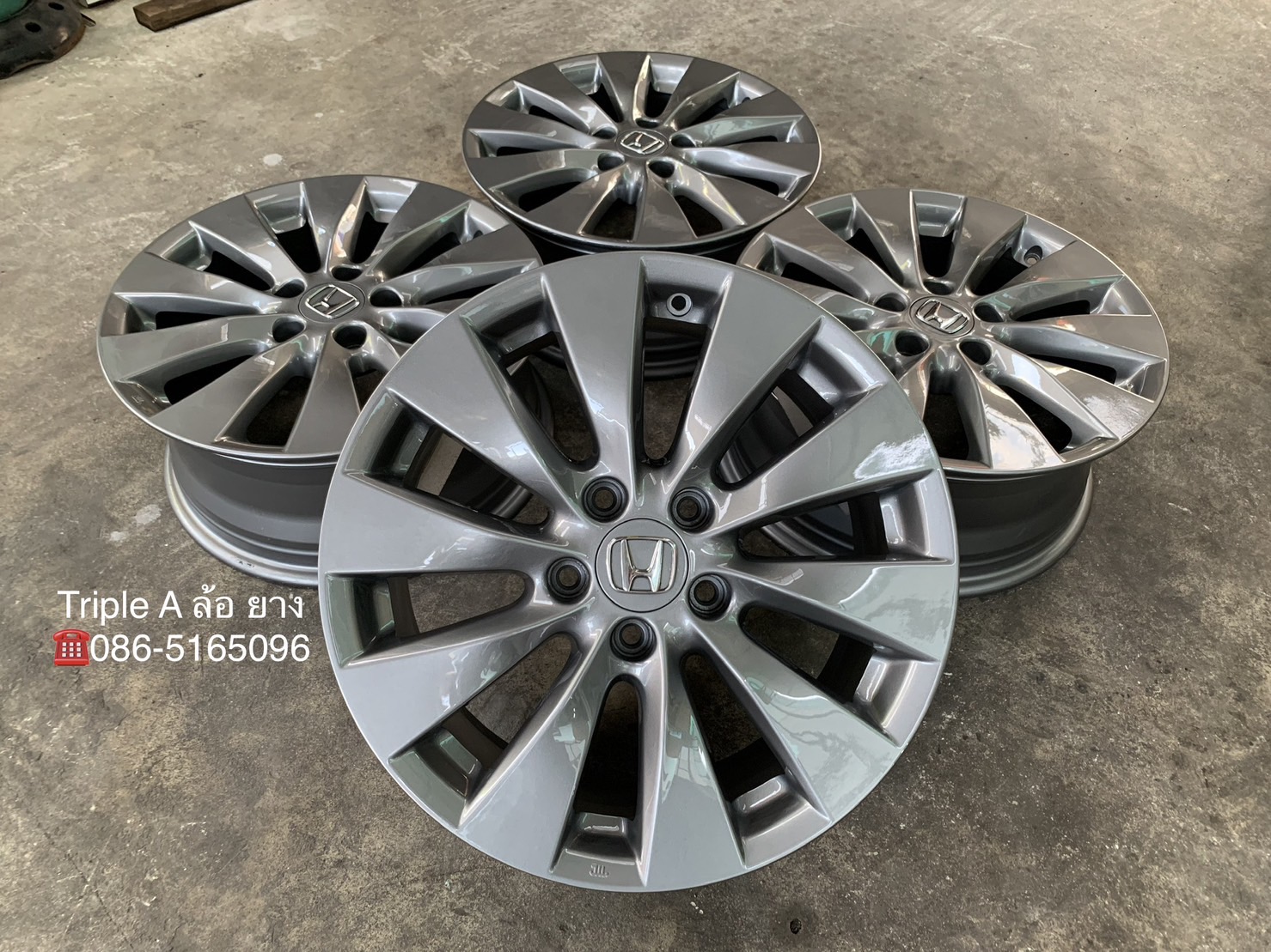 ✨ล้อแม็ก 5รู114✨Honda Accord G9 ขอบ 17 สีเทา💖สวยกริ๊บ