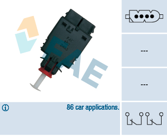 สวิทย์ไฟเบรค 4 ขา BMW E30 M40 (61311382385)