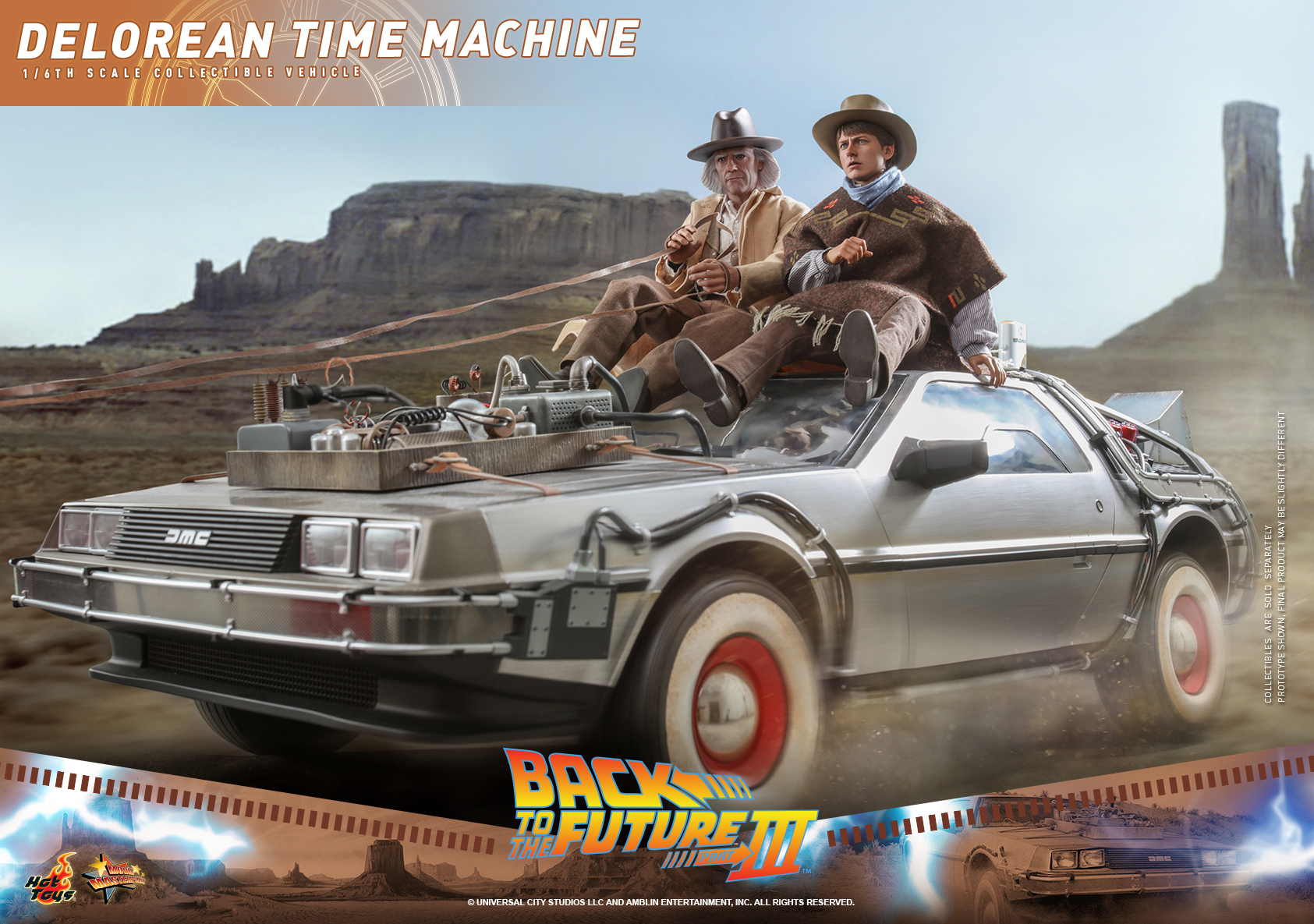 Hot Toys MMS738 1/6 Back to the Future III - DeLorean Time Machine