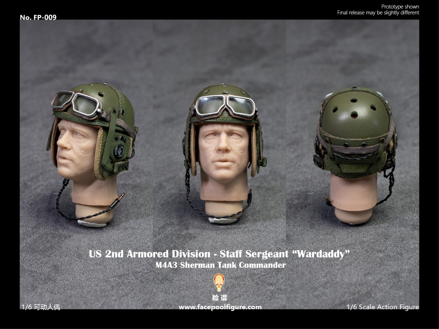 Facepoolfigure FP-009B 1/6 US 2nd Armored Division - Staff Sergeant "Wardaddy" (Special Edition)