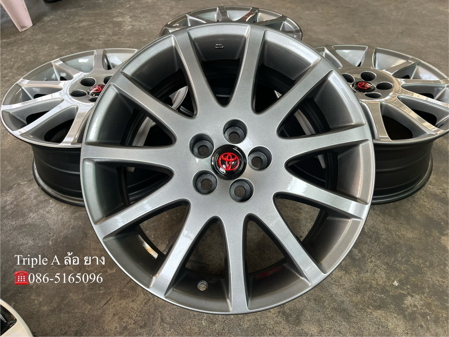 ✨ล้อแม็ก 5รู100✨Toyota Wish (11 ก้าน) ขอบ 17 สีไฮเปอร์💖สวยกริ๊บ💖