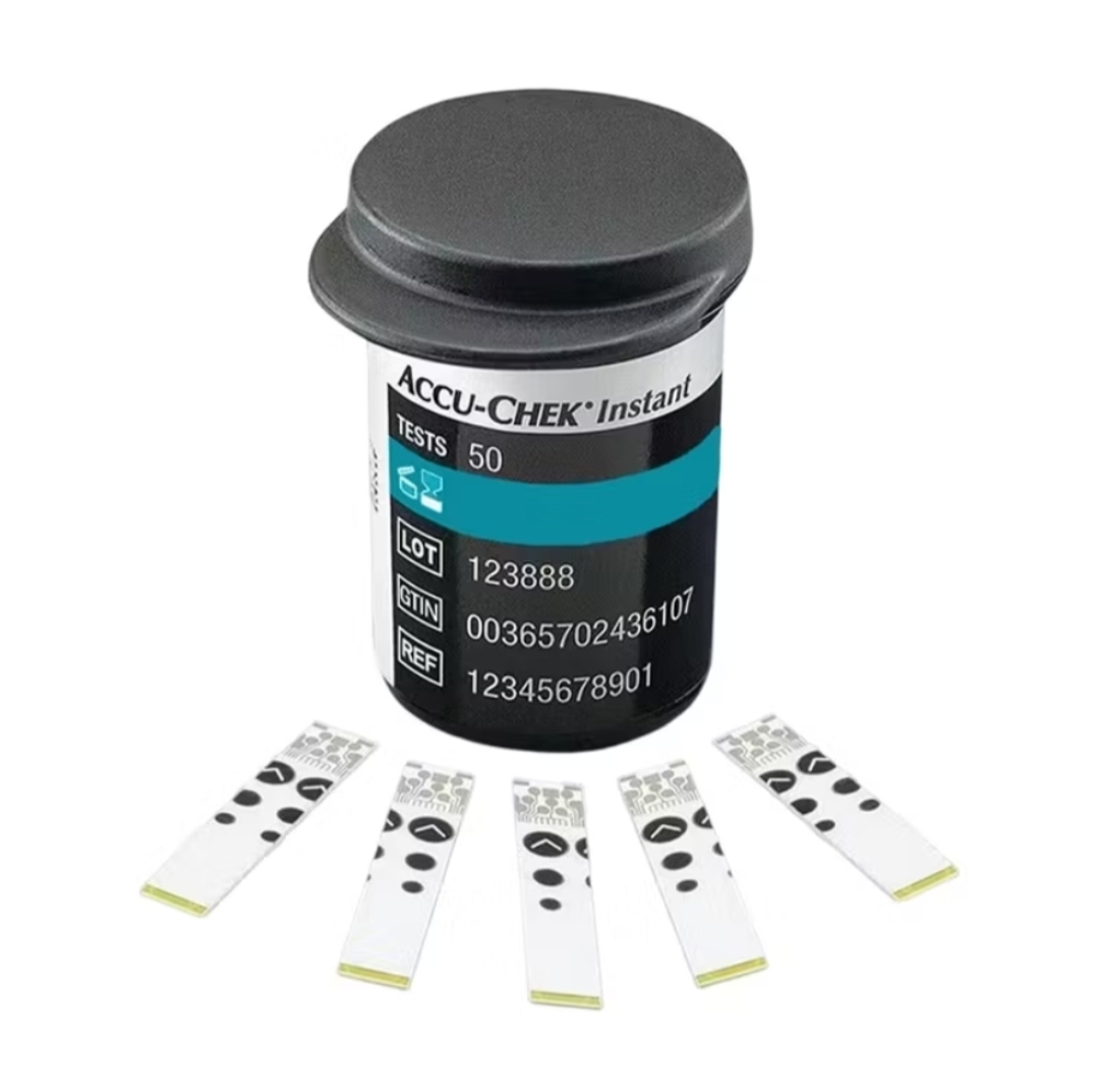 Accu-Chek Instant Test Strip แอคคิว-เช็ค แผ่น ตรวจน้ำตาล (50 ชิ้น/กล่อง)
