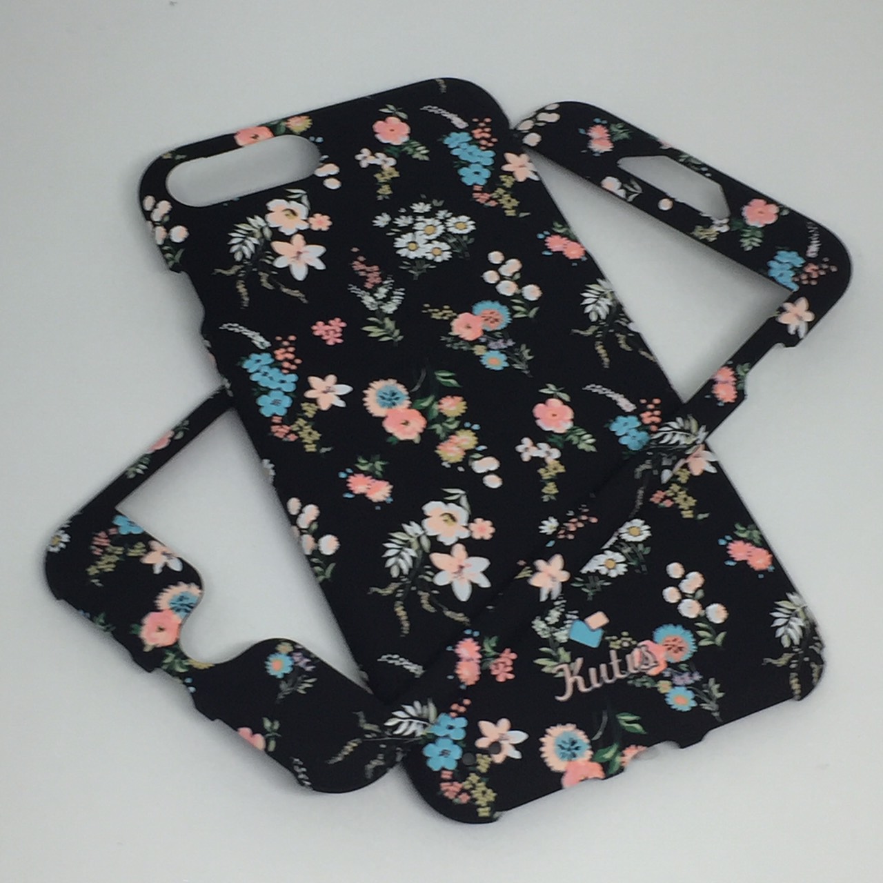 เคสคูทิส(Kutis)ไอโฟน7พลัส,8พลัส(ลายช่อดอกไม้new)มาใหม่ เคสประกบหน้า-หลัง เคสเรืองแสง